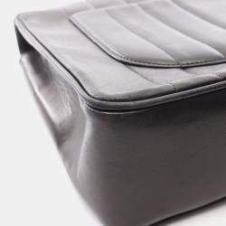 مملوكة مسبقًا Chanel Mademoiselle Deca Matelasse Black Lambskin Leather Shoulder Bag