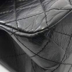 مملوكة مسبقًا Chanel 2.55 Matelasse Maxi Double Flap Shoulder Bag In Calfskin Leather Black