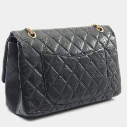 مملوكة مسبقًا Chanel 2.55 Matelasse Maxi Double Flap Shoulder Bag In Calfskin Leather Black