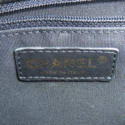 Pre Owned حقيبة توت سلسلة شانيل GTS مع علامة كوكو ومكونات ذهبية جلد العجل محبب