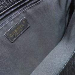 Pre Owned حقيبة توت سلسلة شانيل GTS مع علامة كوكو ومكونات ذهبية جلد العجل محبب