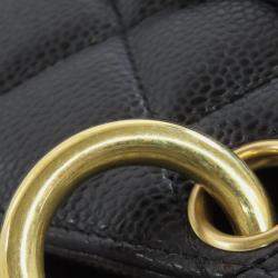 Pre Owned حقيبة توت سلسلة شانيل GTS مع علامة كوكو ومكونات ذهبية جلد العجل محبب