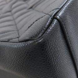 Pre Owned حقيبة توت سلسلة شانيل GTS مع علامة كوكو ومكونات ذهبية جلد العجل محبب