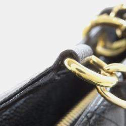 Pre Owned حقيبة توت سلسلة شانيل GTS مع علامة كوكو ومكونات ذهبية جلد العجل محبب