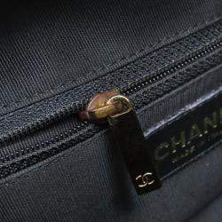 Pre Owned حقيبة شانيل بوسطن صغيرة ماتيلس ذهبية المعدات جلد العجل المحبب