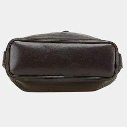 Pre Owned حقيبة كتف شانيل كوكو مارك سلسلة جلد حمل أسود