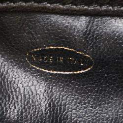 Pre Owned حقيبة كتف شانيل كوكو مارك سلسلة جلد حمل أسود