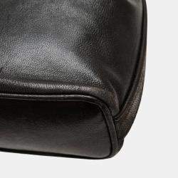 Pre Owned حقيبة كتف شانيل كوكو مارك سلسلة جلد حمل أسود