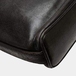 Pre Owned حقيبة كتف شانيل كوكو مارك سلسلة جلد حمل أسود