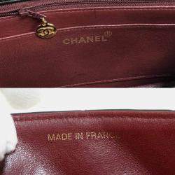 Pre Owned حقيبة كتف شانيل ديانا ماتيلاسي سلسلة 22 جلد حمل أسود