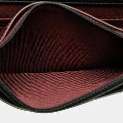 Pre Owned محفظة شانيل كروس بودي سلسلة كتف بشعار كو كو في جلد حمل أسود مطرز ماتلاسيه