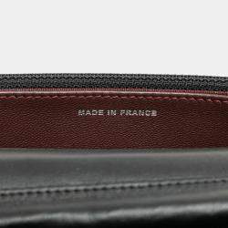 Pre Owned محفظة شانيل كروس بودي سلسلة كتف بشعار كو كو في جلد حمل أسود مطرز ماتلاسيه