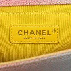 مملوكة مسبقًا حقيبة كتف سلسلة كوكو مارك شانيل بوي شانيل جلد كافيار بألوان متعددة