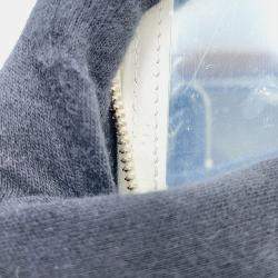 Pre Owned Chanel Chain Shoulder Bag Vanity Coco Mark Matelasse Playing Cards Caviar Skin White