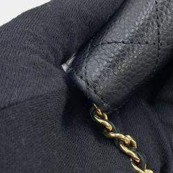 Pre Owned محفظة شانيال سلسلة جلد الكافيار مارك كوكو كلاسيك أسود