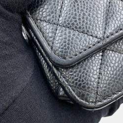 Pre Owned محفظة شانيال سلسلة جلد الكافيار مارك كوكو كلاسيك أسود