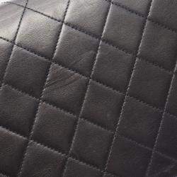 مملوكة مسبقًا حقيبة كتف شانيل ماتالاسيه فلاب كاملة جلد حمل أسود