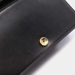 مملوكة مسبقًا حقيبة كتف شانيل ماتالاسيه فلاب كامل ة جلد حمل أسود