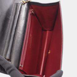 مملوكة مسبقًا حقيبة كتف شانيل ماتالاسيه فلاب كاملة جلد حمل أسود