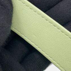 Pre Owned محفظة شانيل بسلسلة مع علامة كوكو مربعة 19 جلد حمل مضغوط