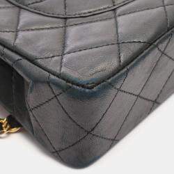 مملوكة مسبقًا حقيبة كتف شانيل ماتلاسيه باريس طبعة محدودة مزدوجة بجلد الخروف أسود