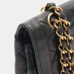 مملوكة مسبقًا حقيبة كتف شانيل ماتلاسيه باريس طبعة محدودة مزدوجة بجلد الخروف أسود