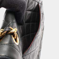 مملوكة مسبقًا حقيبة كتف شانيل ماتلاسيه باريس طبعة محدودة مزدوجة بجلد الخروف أسود