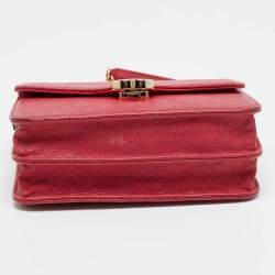 Pre Owned Chanel Cuba Thread Around Pink Caviar Leather Wallet On Chain