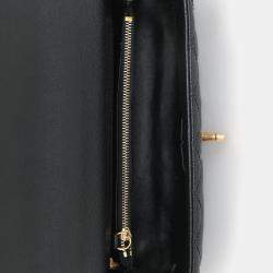 مملوكة مسبقًا حقيبة شانيل يد علوية كوكو متوسطة سحلية كافيار سوداء 2017/18