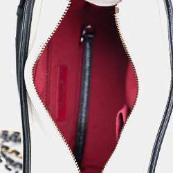 Pre Owned Chanel 2017-18 White/Black Lambskin Small Gabrielle Chain Bag