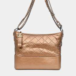Pre Owned Chanel 2017-18 Gold Medium Gabrielle Hobo