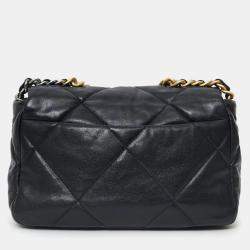 Pre Owned حقيبة شانيل 2019 جلد أسود 19 فلاب