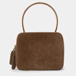 مملوكة مسبقًا Chanel 1997-99 Brown Suede Vanity Top Handle Bag