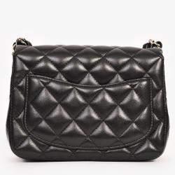 مملوكة مسبقًا Chanel 2019 Black Lambskin Mini Square Flap Crossbody SHW