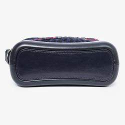 مملوكة مسبقًا حقيبة شانيل 2017 كتف جلد أسود/ تويد كحلي صغيرة غابرييل