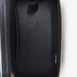 Pre Owned Chanel Black Caviar Leather Vanity Crossbody with AirPod case