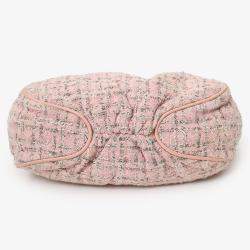 Pre Owned Chanel  2005-06 Pink Tweed CC Boucle Knitting Bag