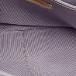 Pre Owned Chanel 19 Small Lilac Quilted Leather Flap Bag