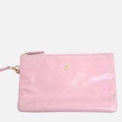 Pre Owned Chanel Pink Leather 22 Bag 30