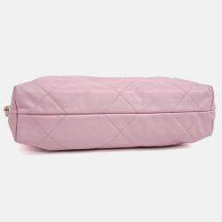 Pre Owned Chanel Pink Leather 22 Bag 30