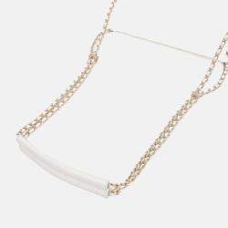 Pre Owned حقيبة كتف سلسلة كافيار من الجلد الأبيض شانيل