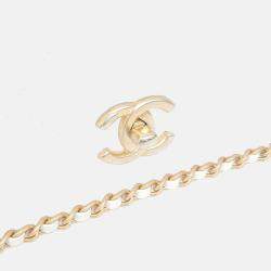 Pre Owned حقيبة كتف سلسلة كافيار من الجلد الأبيض شانيل