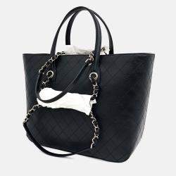 Pre Owned Chanel Black Leather Chain Shoulder Bag