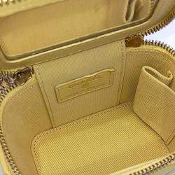 Pre Owned حقيبة شانيل فانتي جلد أصفر صغيرة بمقبض علوي عابر للجسم