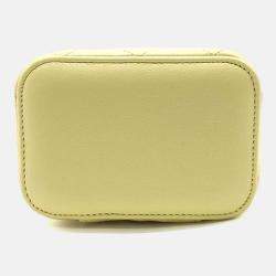 Pre Owned حقيبة شانيل فانتي جلد أصفر صغيرة بمقبض علوي عابر للجسم