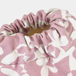 Pre Owned Chanel Pink/White Canvas Drawstring Shoulder Bag