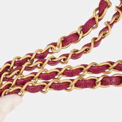 Pre Owned حقيبة يد شانيل بيلوكور جلد عجول وردية