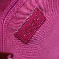 Pre Owned حقيبة يد شانيل بيلوكور جلد عجول وردية