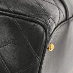 Pre Owned Chanel Black Lambskin Bicolore 2way Handbag