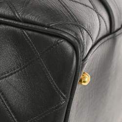 Pre Owned Chanel Black Lambskin Bicolore 2way Handbag